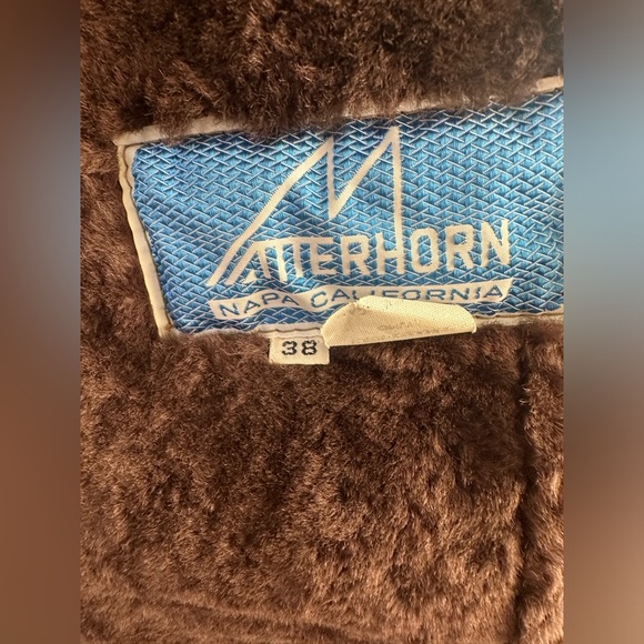 Matterhorn Napa CA 70s VTG Real Shearling Fur Mens Western Sheepskin Barn Coat - Picture 7 of 16